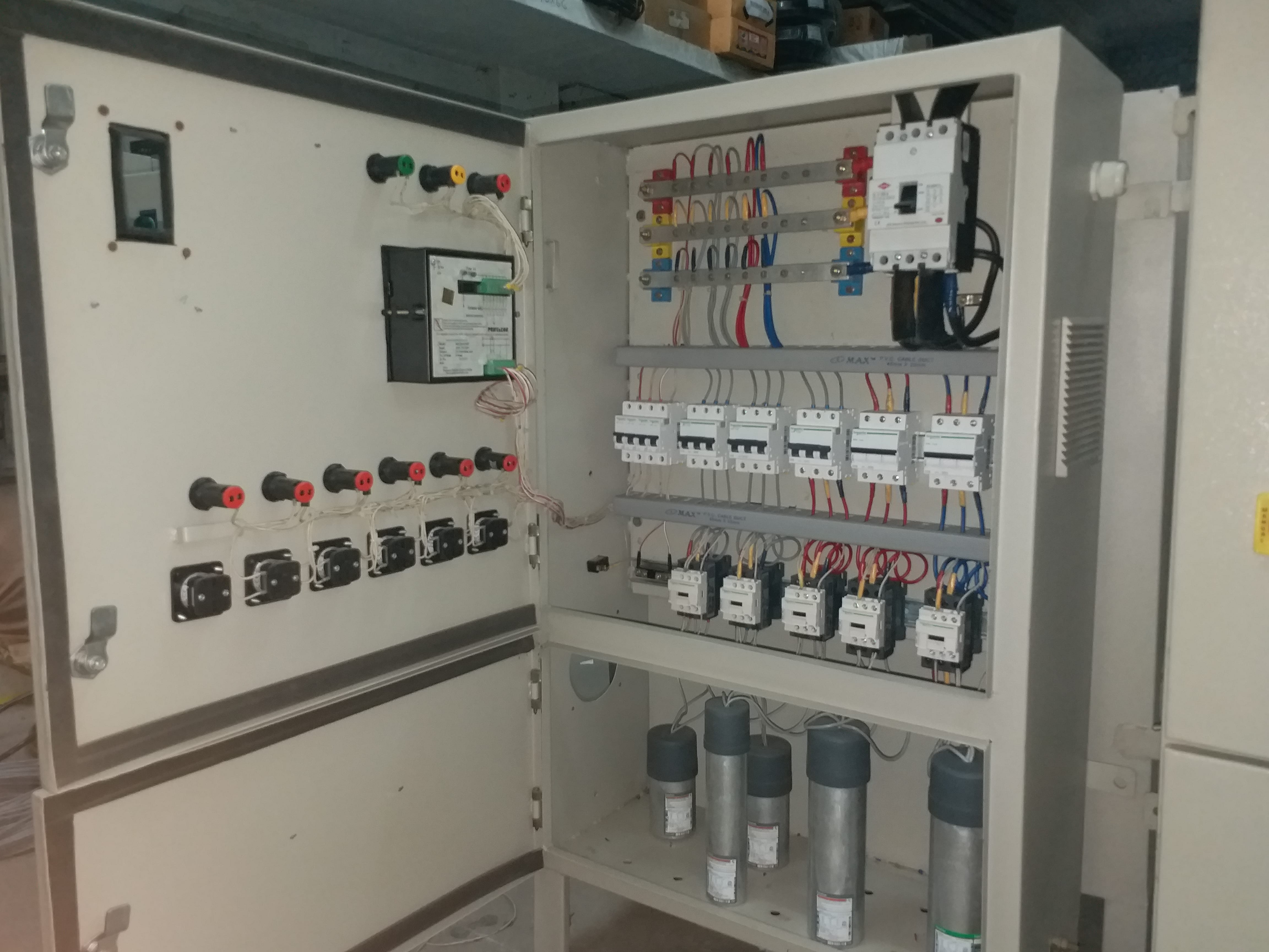 Inside Power Factor Control Panel