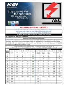 Latest KEI Price List 11 May 2022 AL AR cable